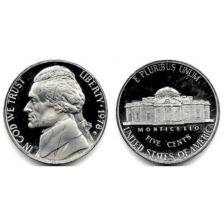 (A192) Estados Unidos de América. 1978(S). 5 Cents (Proof)