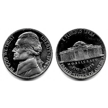 (A192) Estados Unidos de América. 1974(S). 5 Cents (Proof)