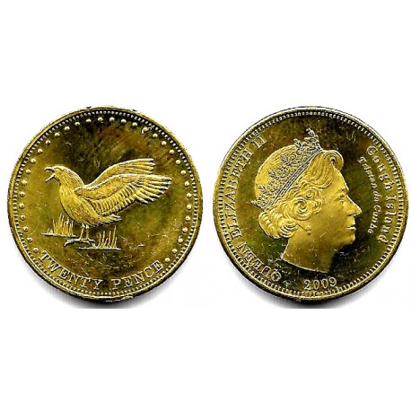 Islas Gough. 2009. 20 Pence (EBC+)