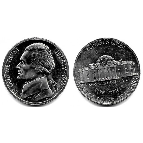 (A192) Estados Unidos de América. 1971(S). 5 Cents (Proof)