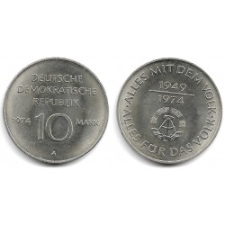 (50) Alemania Democrática. 1974(A). 10 Mark (EBC)