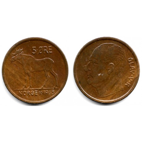(405) Noruega. 1963. 5 Ore (MBC)