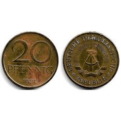 (11) Alemania Democrática. 1971. 20 Pfennig (BC/BC-)