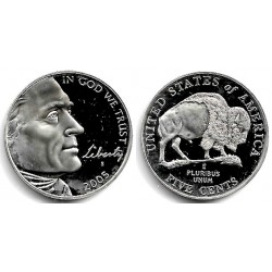 (368) Estados Unidos de América. 2005(S). 5 Cents (Proof)
