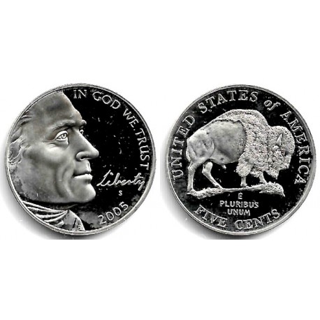 (368) Estados Unidos de América. 2005(S). 5 Cents (Proof)
