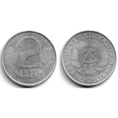 (48) Alemania Democrática. 1977(A). 2 Mark (MBC)