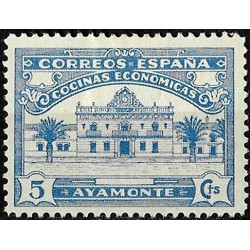 Viñeta. Cocinas Económicas. Ayamonte. 5 Céntimos (Nuevo, con señal de fijasellos y rotura en goma)