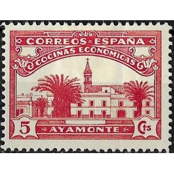 Viñeta. Cocinas Económicas. Ayamonte. 5 Céntimos (Nuevo, con señal de fijasellos)