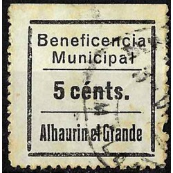 Viñeta. Beneficencia Municipal. Alhaurin el Grande. 5 Céntimos (Usado)