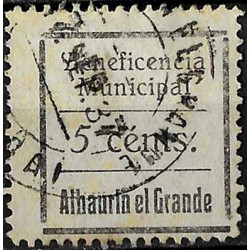 Viñeta. Beneficencia Municipal. Alhaurin el Grande. 5 Céntimos (Usado)