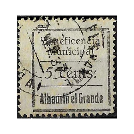 Viñeta. Beneficencia Municipal. Alhaurin el Grande. 5 Céntimos (Usado)