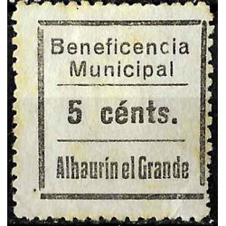 Viñeta. Beneficencia Municipal. Alhaurin el Grande. 5 Céntimos (Usado)