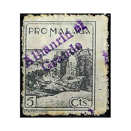 Viñeta. Pro Málaga. Alhaurin el Grande. 5 Céntimos (Usado)
