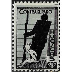 Viñeta. Huesca. Contra el Paro. 5 Céntimos (Nuevo, con señal de fijasellos)
