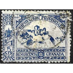 Viñeta. Diputación Provincial. Beneficencia. Granada. 5 Céntimos (Usado)