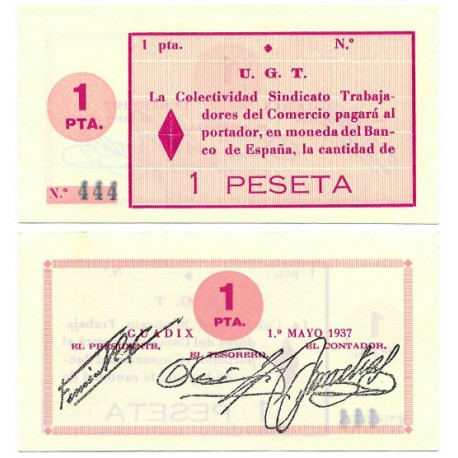 Guadix. 1937. 1 Peseta (SC)