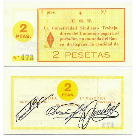 Guadix. 1937. 2 Pesetas (SC)