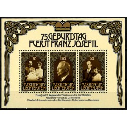 Liechtenstein. 1981. Hoja Conmemorativa (Nuevo) 75 Aniv. Francisco Jose II