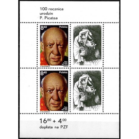 Polonia. 1981. Hoja Conmemorativa (Nuevo) 100 Aniv. Pablo Picasso