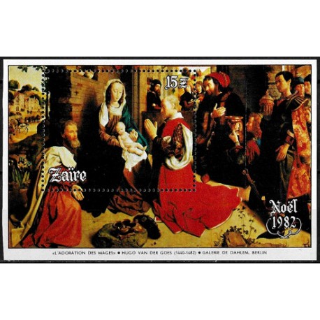 Zaire. 1982. Hoja Conmemorativa (Nuevo) Navidad