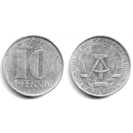 (10) Alemania Democrática. 1978(A). 10 Pfennig (MBC)