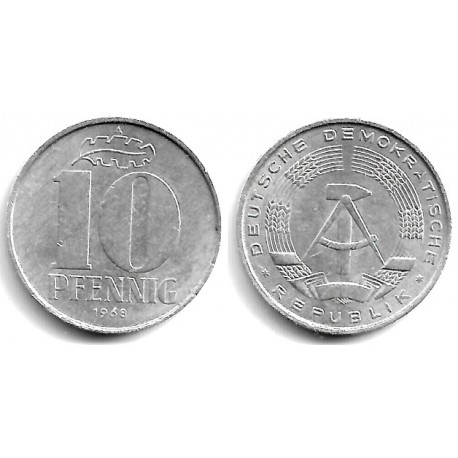 (10) Alemania Democrática. 1968(A). 10 Pfennig (EBC-)