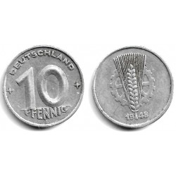 (3) Alemania Democrática. 1948(A). 10 Pfennig (MBC)
