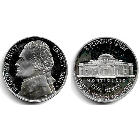 (A192) Estados Unidos de América. 2001(S). 5 Cents (Proof)