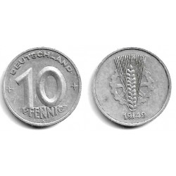 (3) Alemania Democrática. 1949(A). 10 Pfennig (MBC)