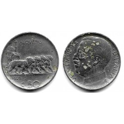 (61.2) Italia. 1925. 50 Centesimi (BC+/BC)