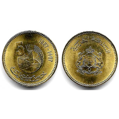(Y83) Marruecos. 1987. 5 Santimat (SC)