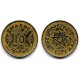 (Y49) Marruecos. 1371AH. 10 Francs (MBC)