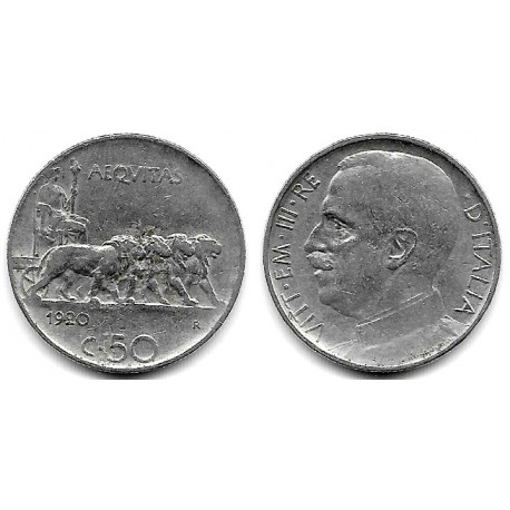 (61.2) Italia. 1920. 50 Centesimi (MBC-)