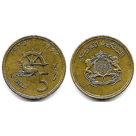 (Y59) Marruecos. 1974. 5 Santimat (EBC+)