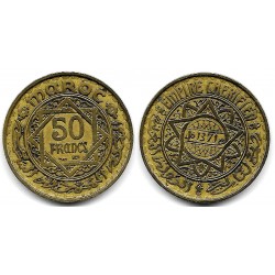 (Y51) Marruecos. 1371AH. 50 Francs (MBC)