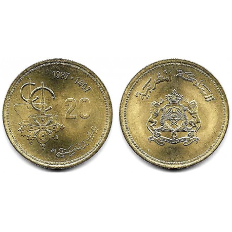 (Y85) Marruecos. 1987. 20 Santimat (SC)