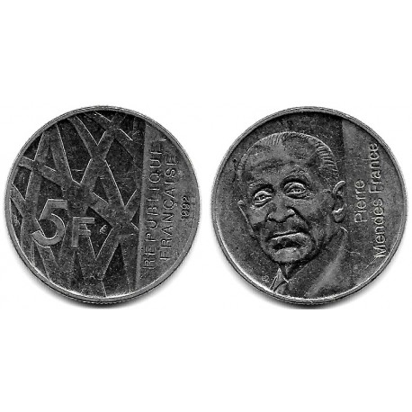 (1006) Francia. 1992. 5 Francs (MBC)