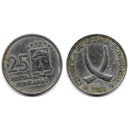 (3) Guinea Ecuatorial. 1969*(19-69). 25 Pesetas (MBC-)