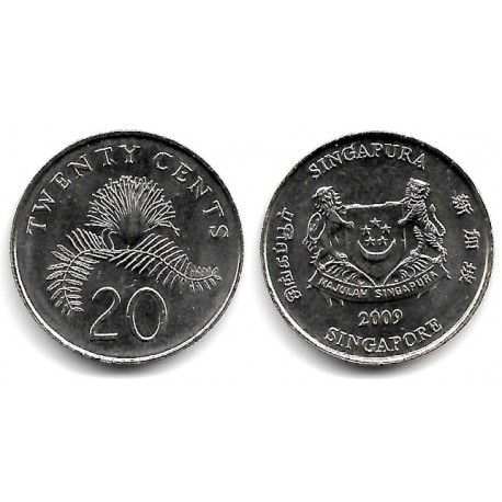 (101) Singapur. 2009. 20 Cents (SC-)