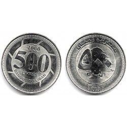 (39) Líbano. 2000. 500 Livres (EBC)