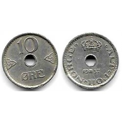 (383) Noruega. 1937. 10 Ore (MBC-)