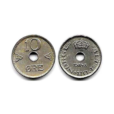 (383) Noruega. 1948. 10 Ore (MBC)