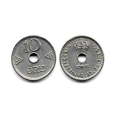 (383) Noruega. 1946. 10 Ore (MBC+)