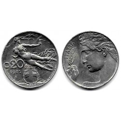 (44) Italia. 1921. 20 Centesimi (EBC) Mancha