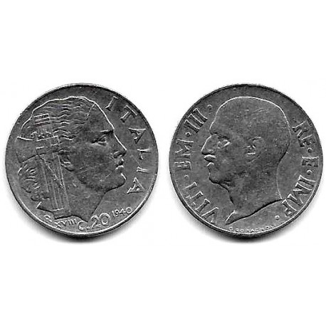 (75d) Italia. 1940. 20 Centesimi (MBC+)