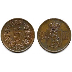 (349) Noruega. 1899. 5 Ore (MBC+)