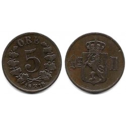 (349) Noruega. 1878. 5 Ore (MBC)