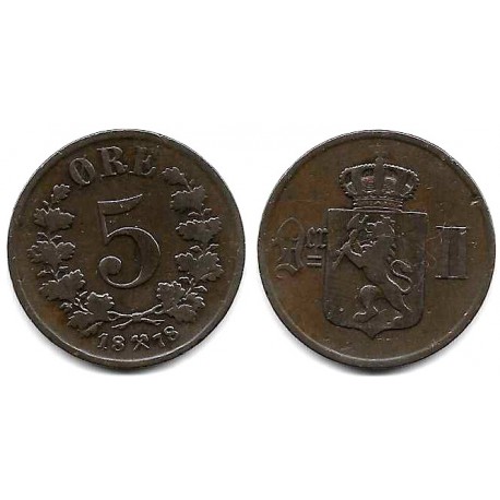 (349) Noruega. 1878. 5 Ore (MBC)