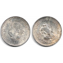 (465) Estados Unidos Mexicanos. 1948. 5 Pesos (EBC) (Plata) Golpe leve en el canto