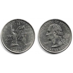 (318) Estados Unidos de América. 2001(D). Quarter Dollar (MBC) New York